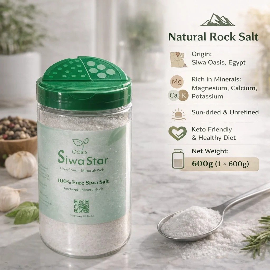 عبوة واحدة ملح صخري سيوة ستار – 600 جرام